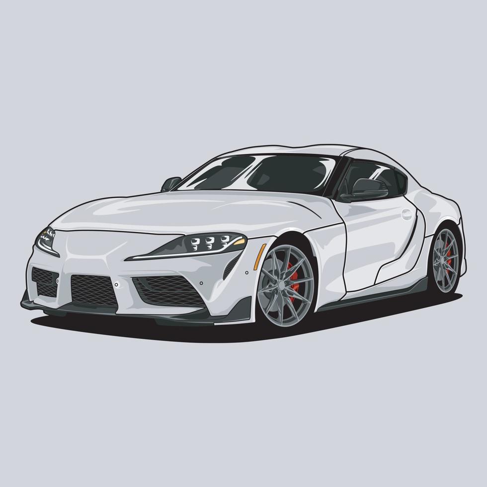 Perspective view car vector illustration for conceptual design