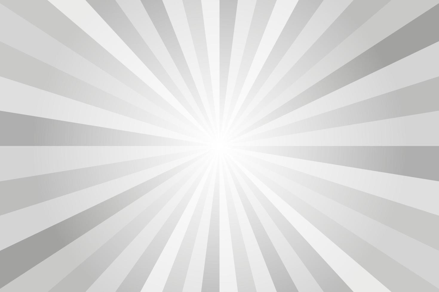 Sun rays background. White and grey radial abstract comic pattern. Vector explosion abstract lines backdrop