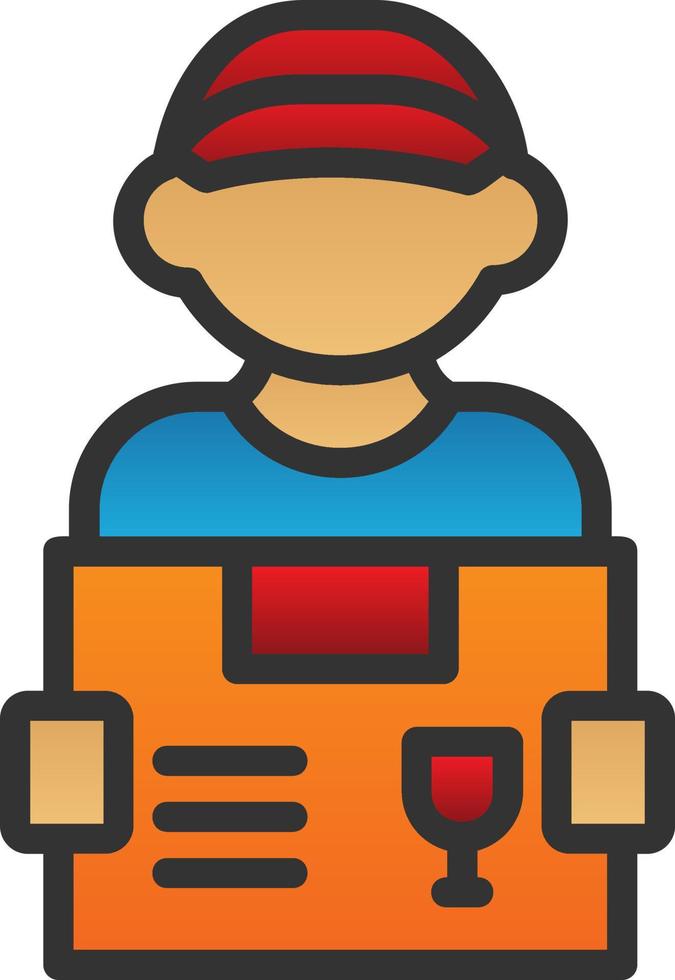 Delivery Man Vector Icon Design