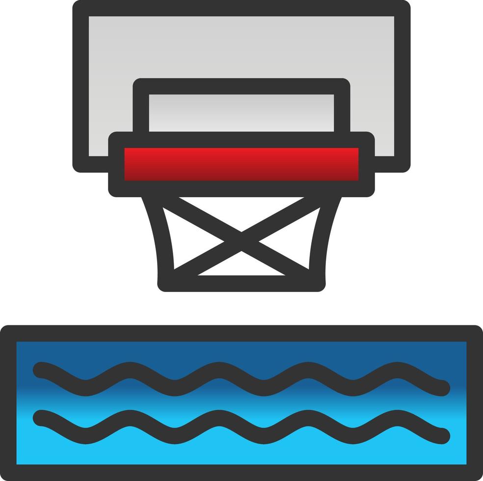 Water Basketball Vector Icon Design