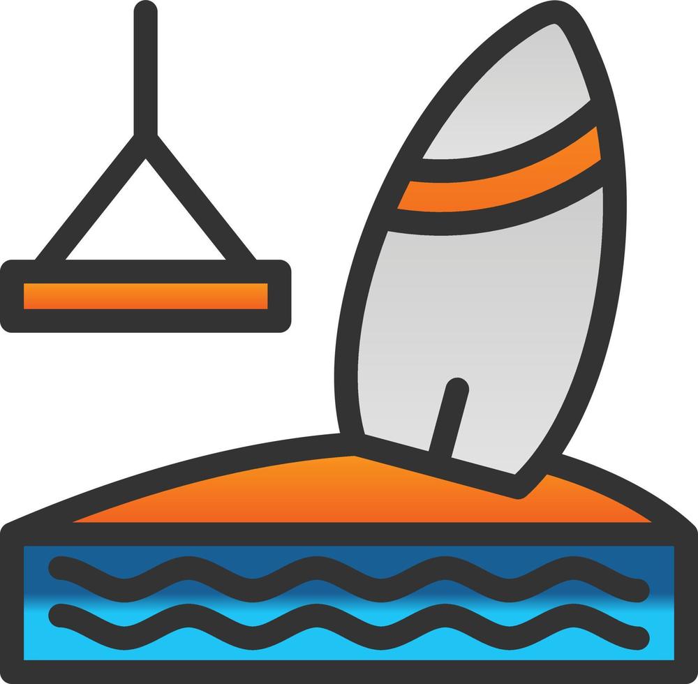 diseño de icono de vector de wakeboard