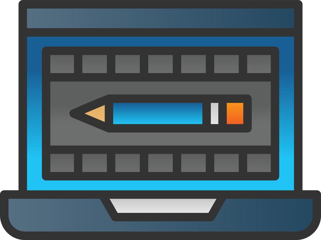 Video Editing Vector Icon Design