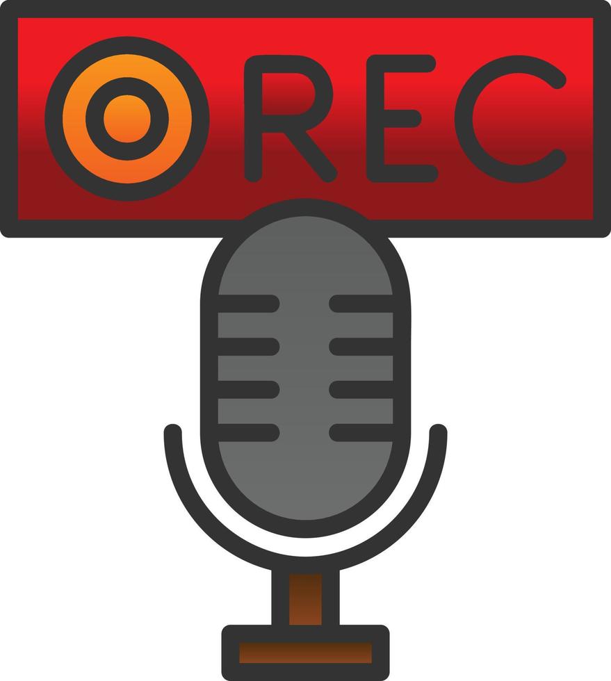 Recording Vector Icon Design