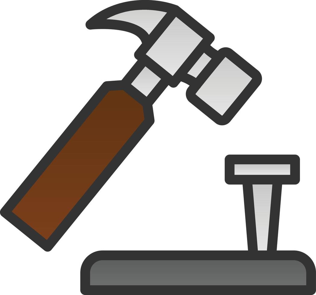 Hammer Vector Icon Design