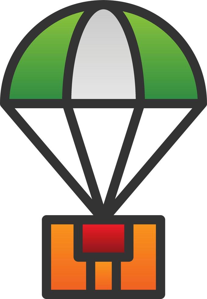 Parachute Vector Icon Design