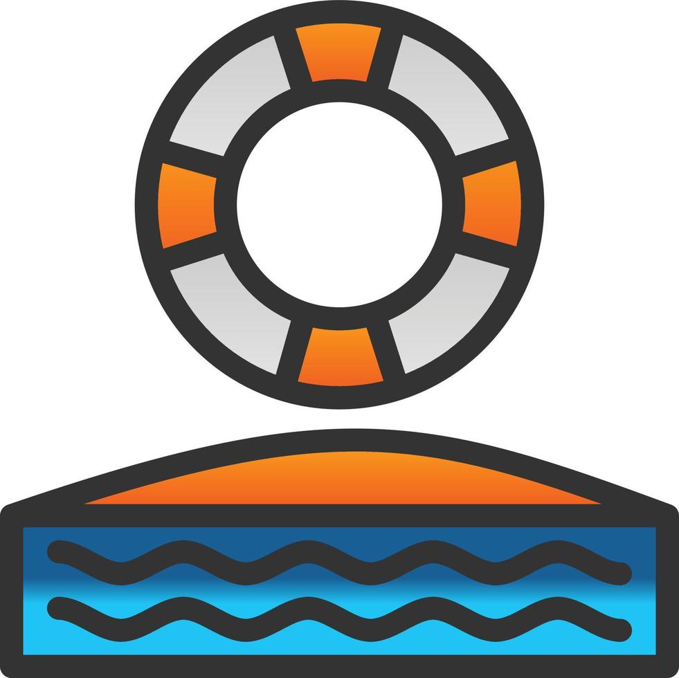 Lifebuoy Vector Icon Design