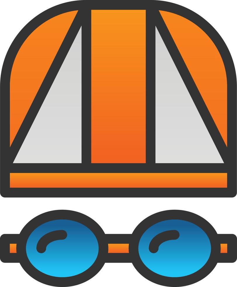 Swim Cap Vector Icon Design