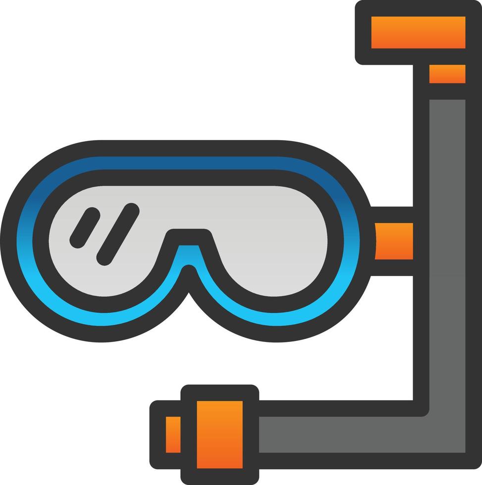 Diving Mask Vector Icon Design