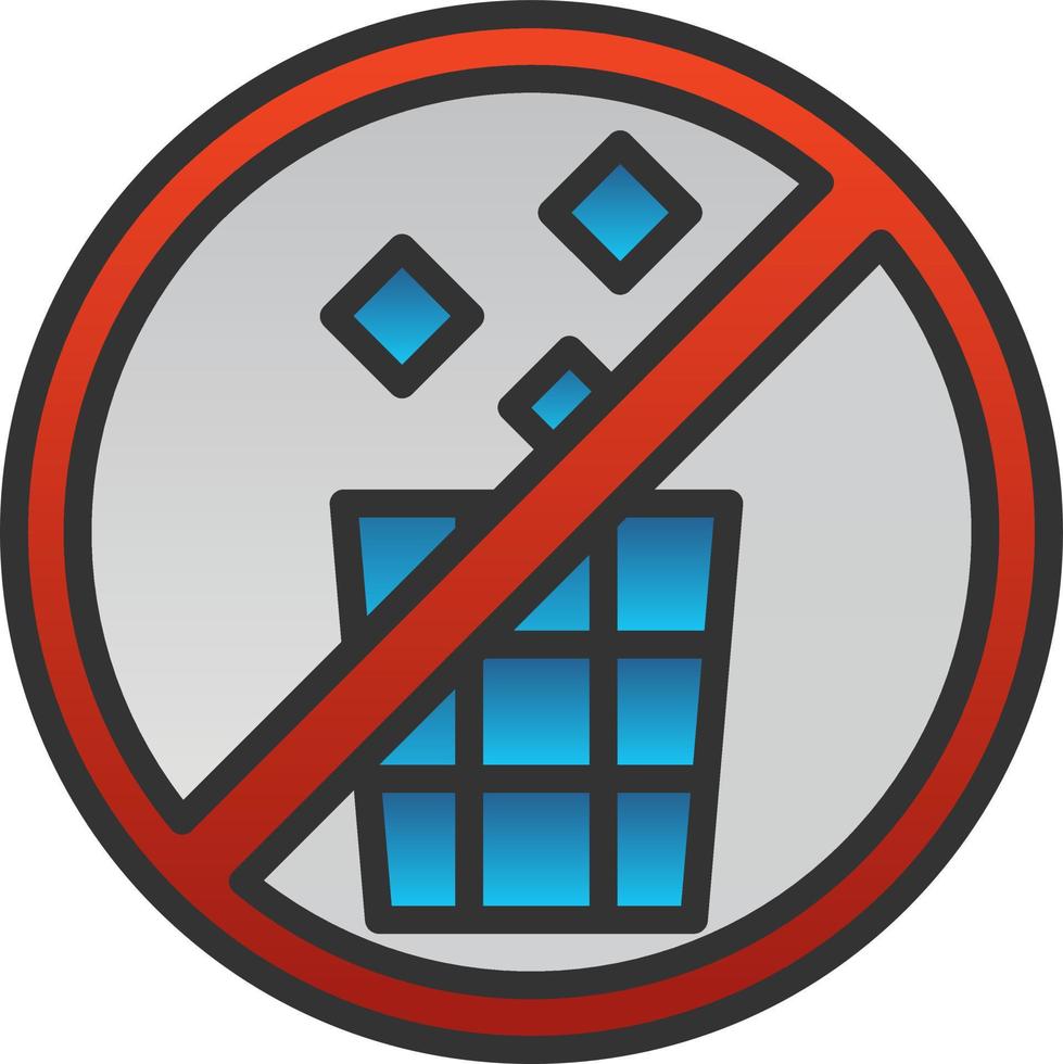 No Littering Vector Icon Design