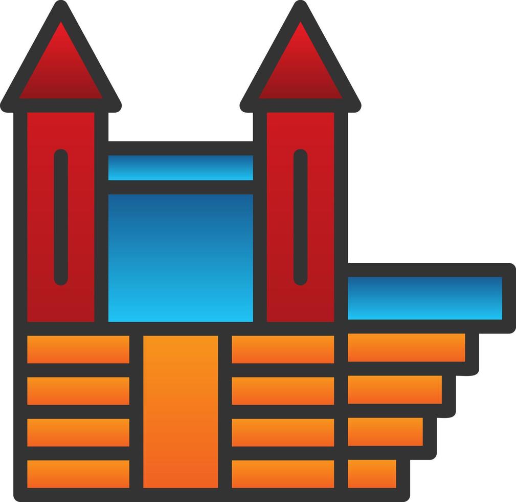 Bouncy Castle Vector Icon Design