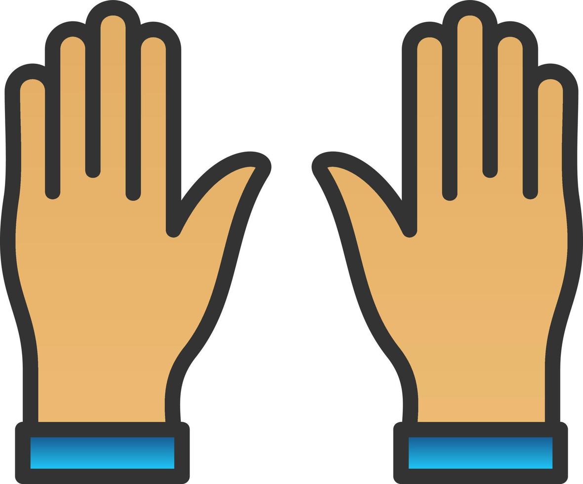 Hands Up Vector Icon Design