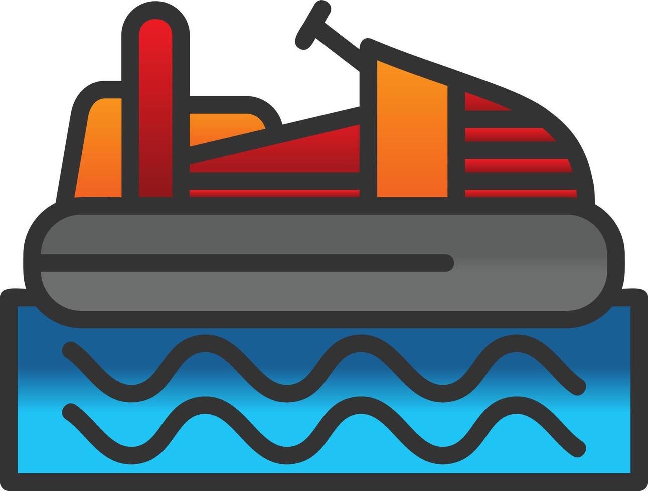Bumper Boat Vector Icon Design