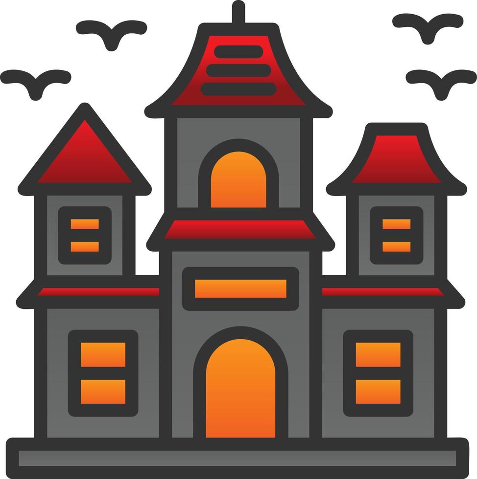 Haunted House Vector Icon Design