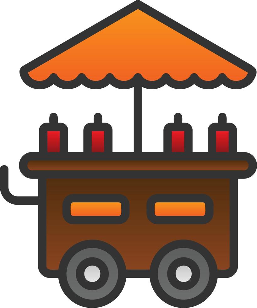 Food Cart Vector Icon Design