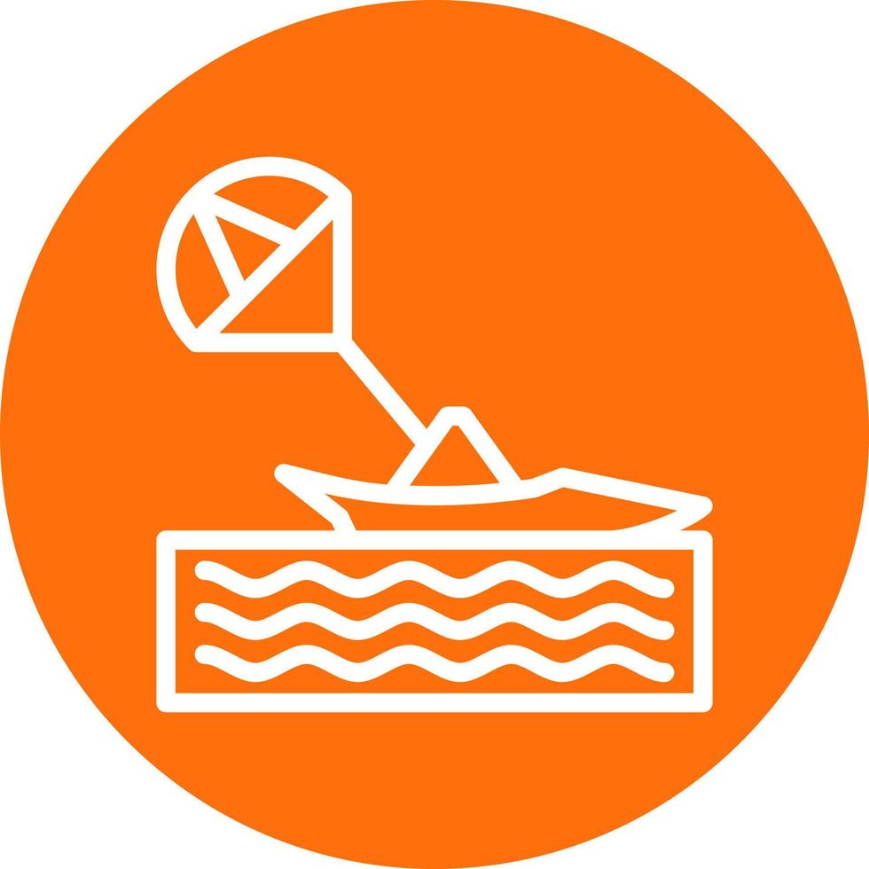 Parasailing Vector Icon Design
