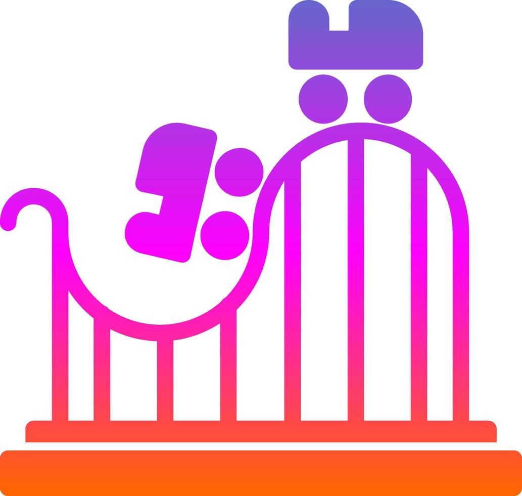 Roller Coaster Vector Icon Design