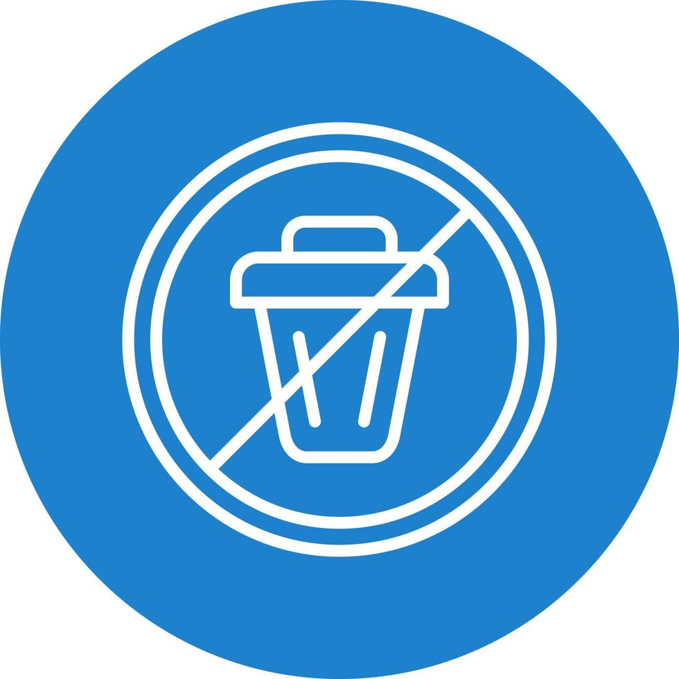 No Littering Vector Icon Design