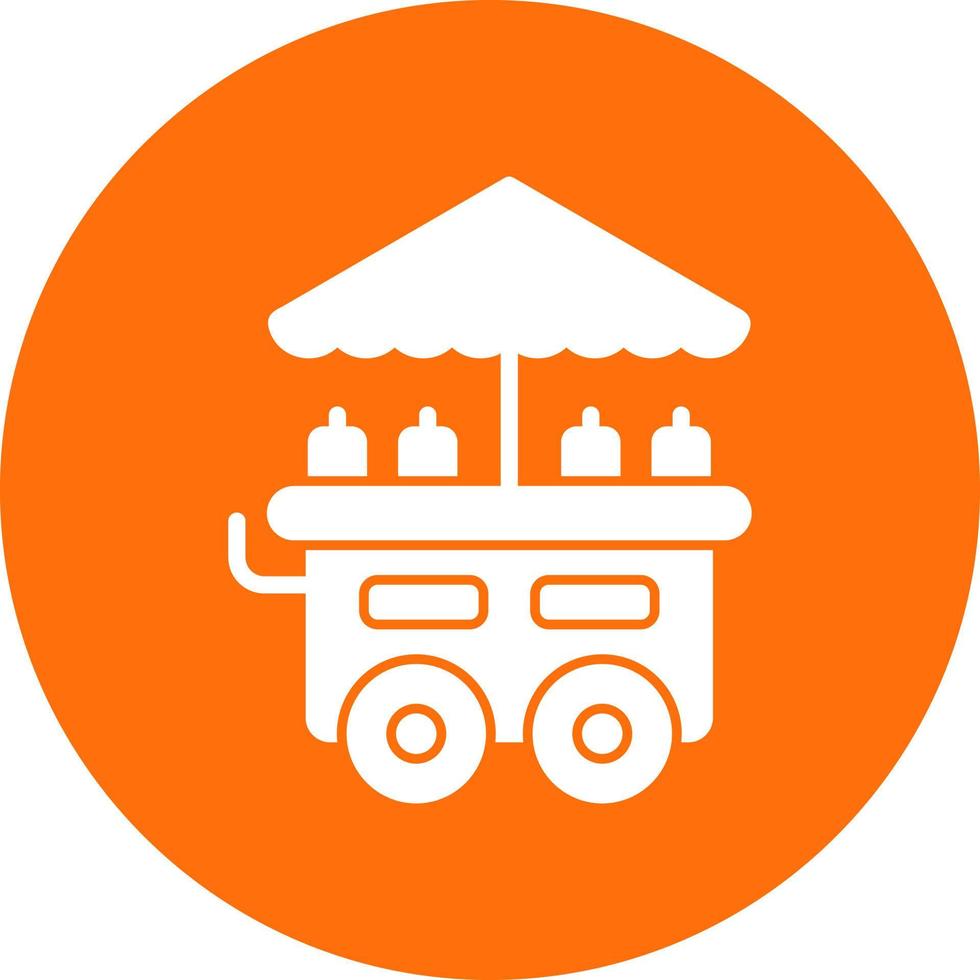 Food Cart Vector Icon Design