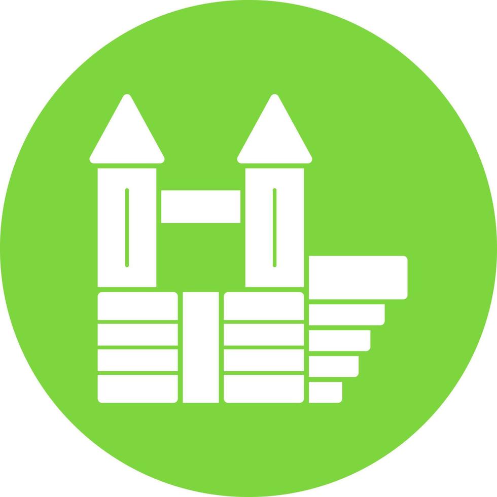 Bouncy Castle Vector Icon Design