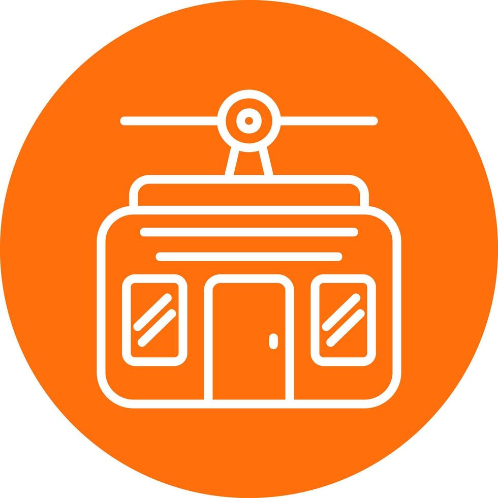 Cable Car Vector Icon Design