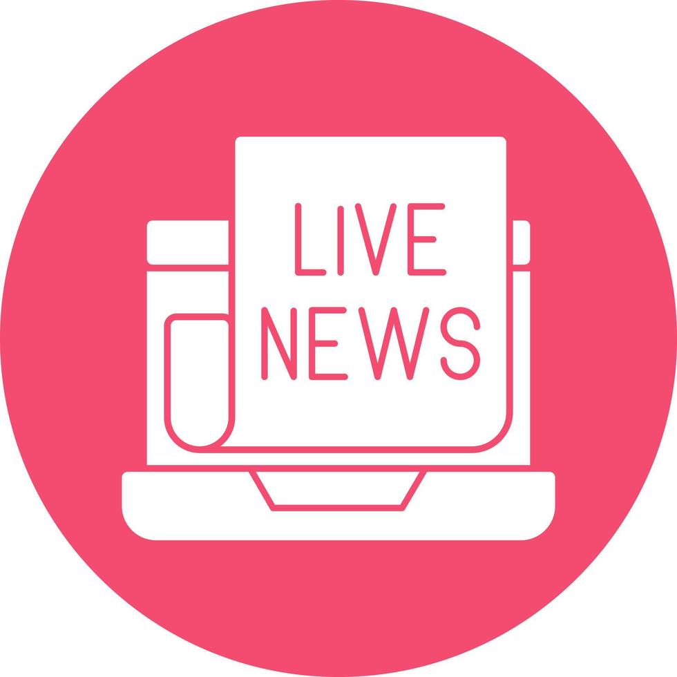 Live News Vector Icon Design