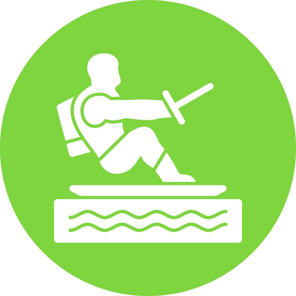 Water Skiing Vector Icon Design