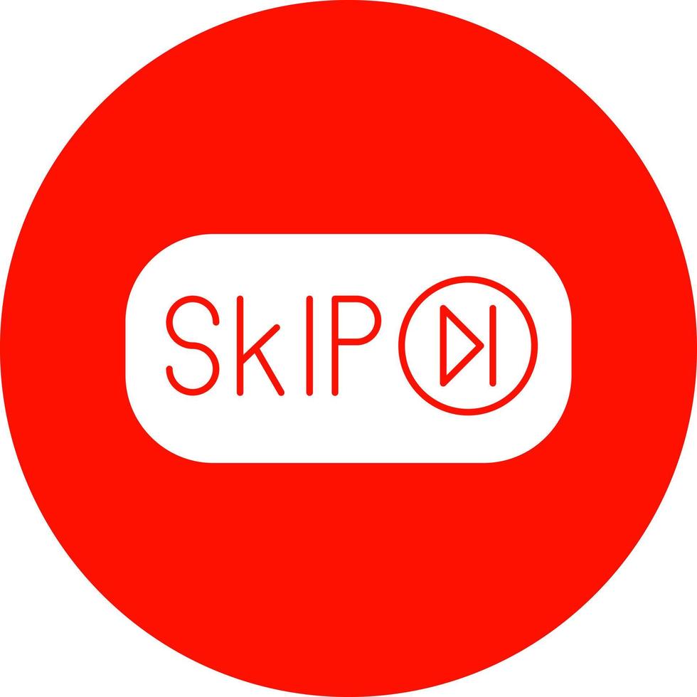 Skip Ad Vector Icon Design