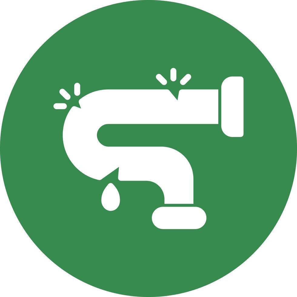 Damage Pipe Vector Icon Design