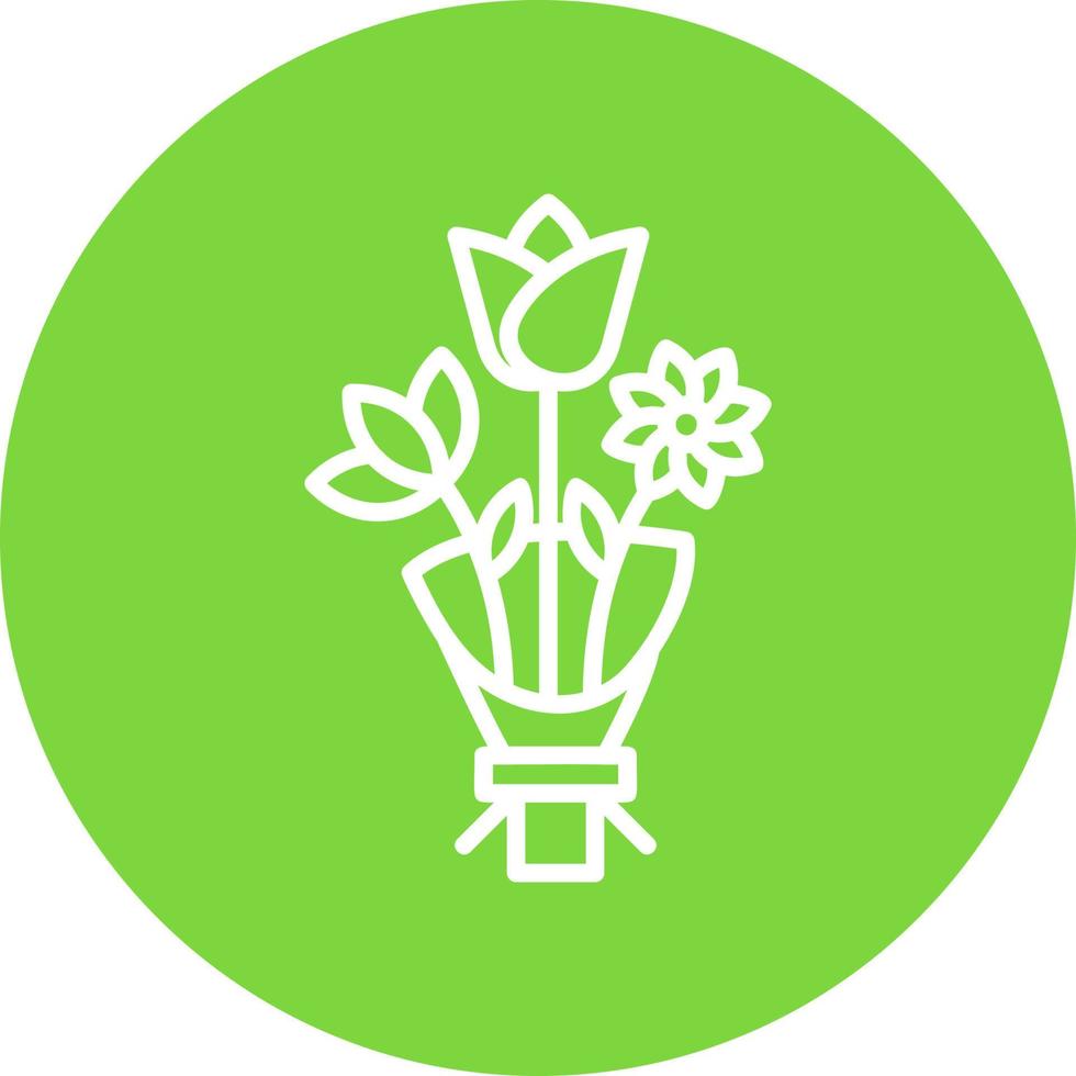 Flower Bouquet Vector Icon Design