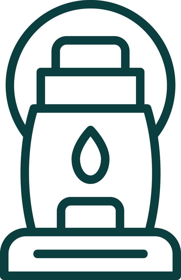 Oil Lamp Vector Icon Design