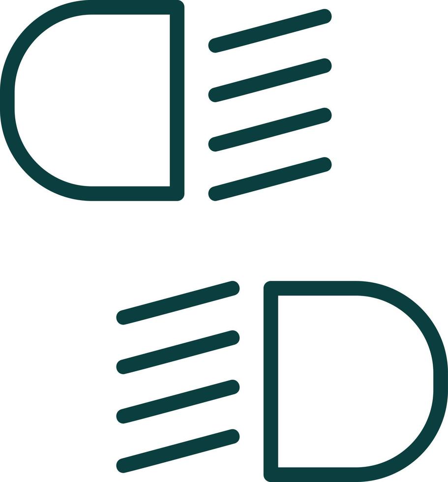 Headlight Vector Icon Design