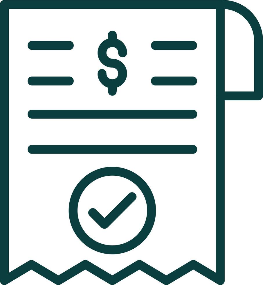 Payment Receipt Vector Icon Design