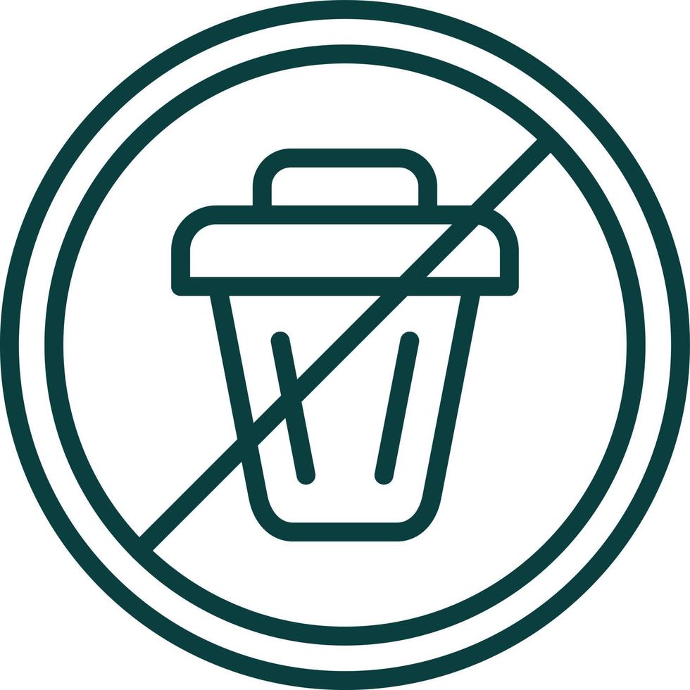 No Littering Vector Icon Design