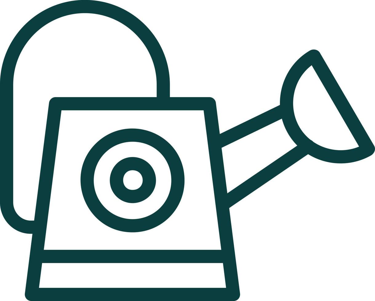 Watering Can Vector Icon Design