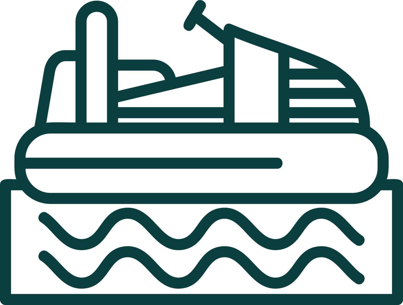 diseño de icono de vector de barco de parachoques