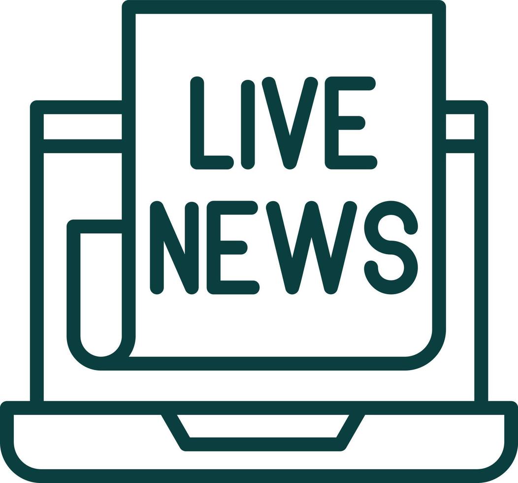 Live News Vector Icon Design