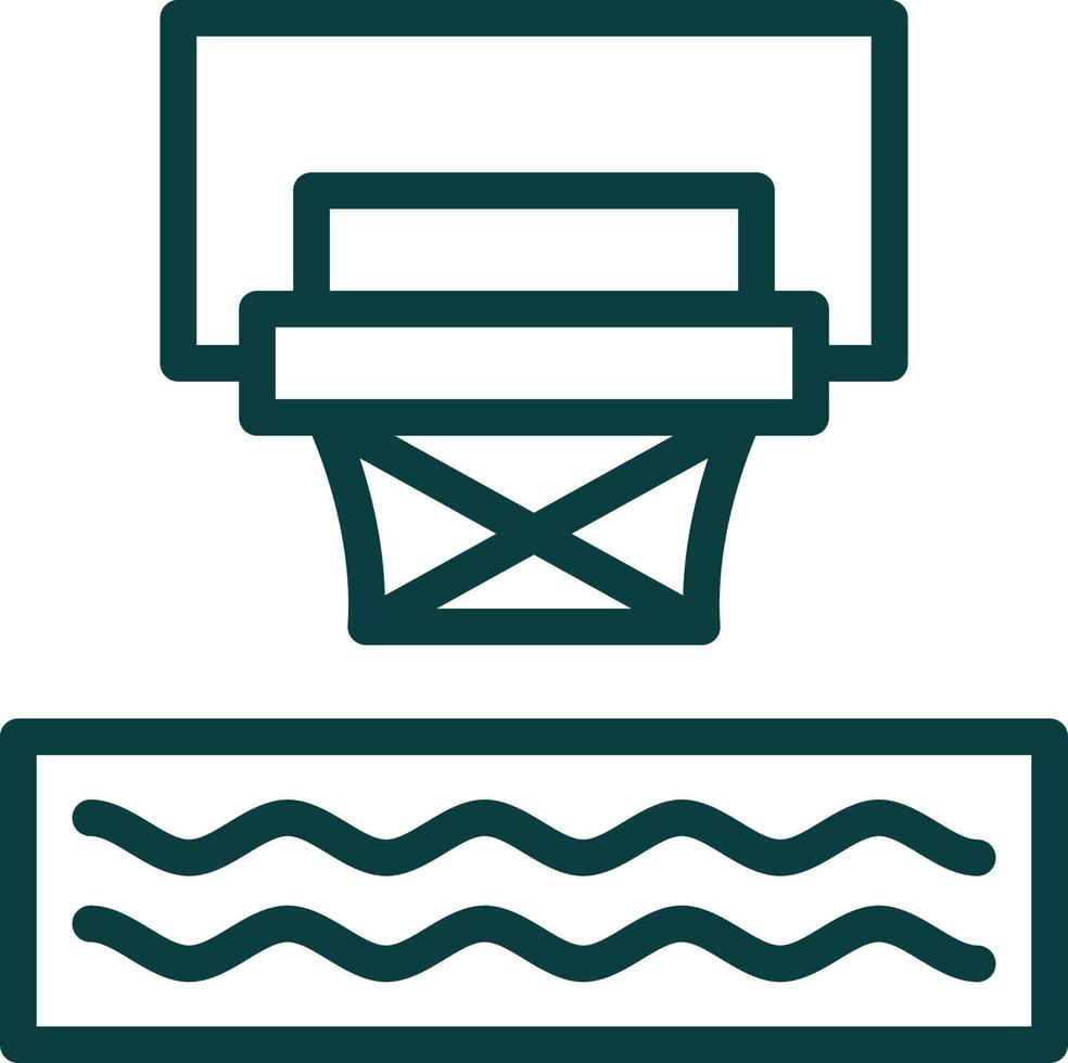 Water Basketball Vector Icon Design