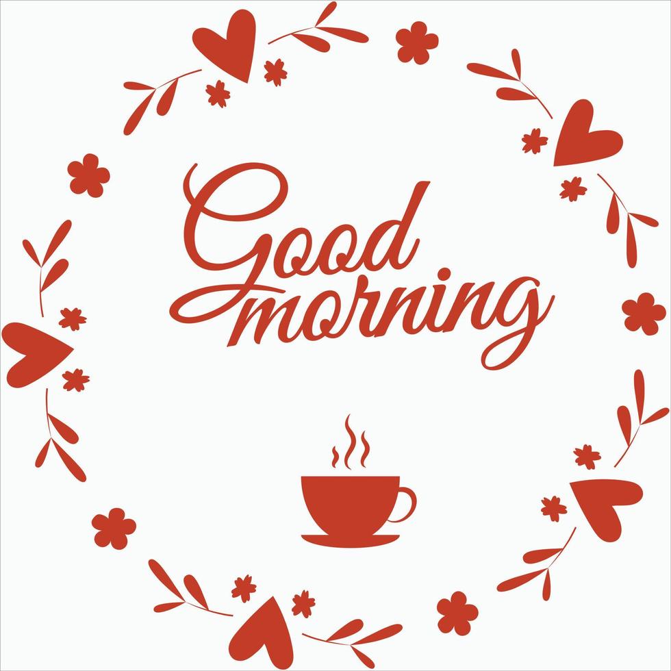 Good morning template vector