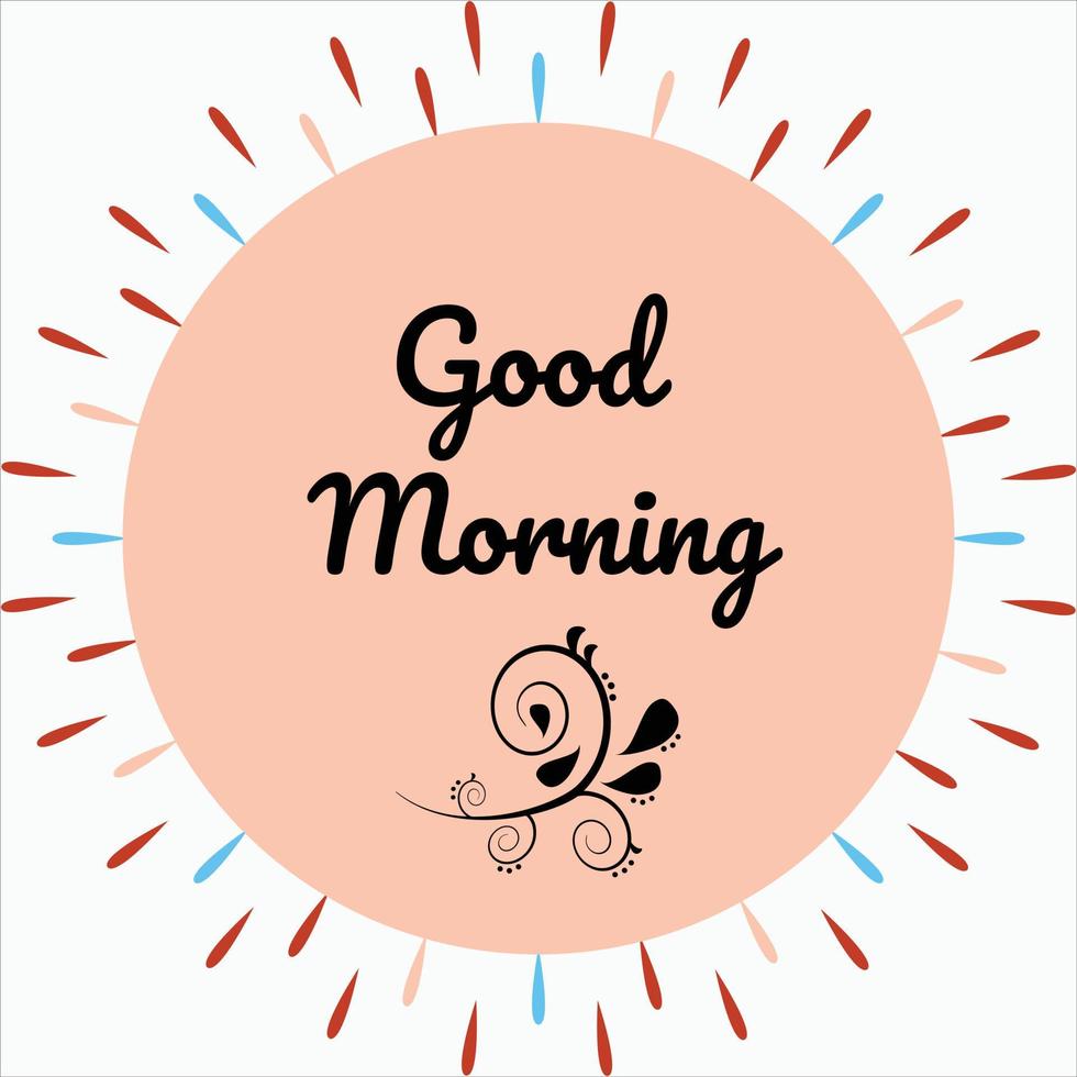 Good morning template vector