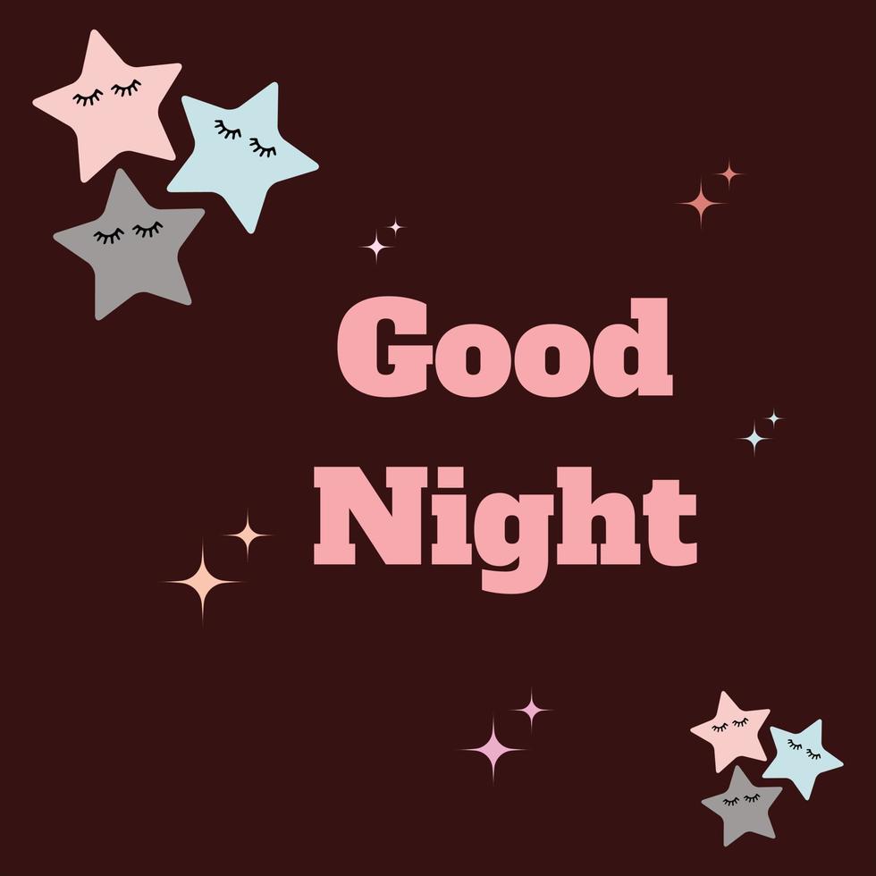 Good Night Poster Design vector