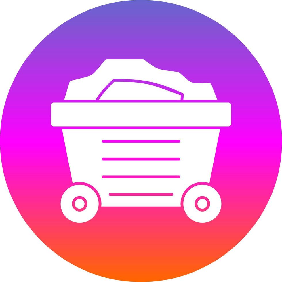 Mining Cart Vector Icon Design