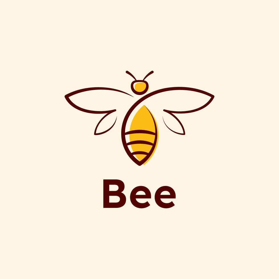 Bee logo and symbol vector design