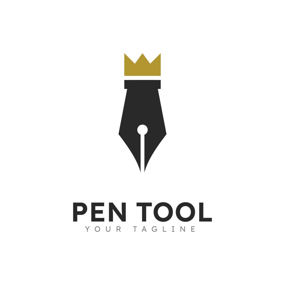 Pen logo tool gradient colorful style vector