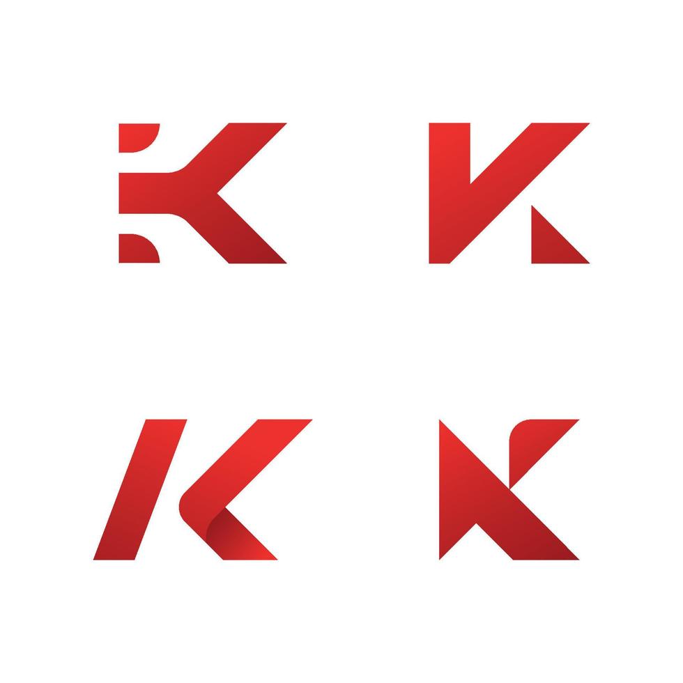 Letter K logo template elements vector