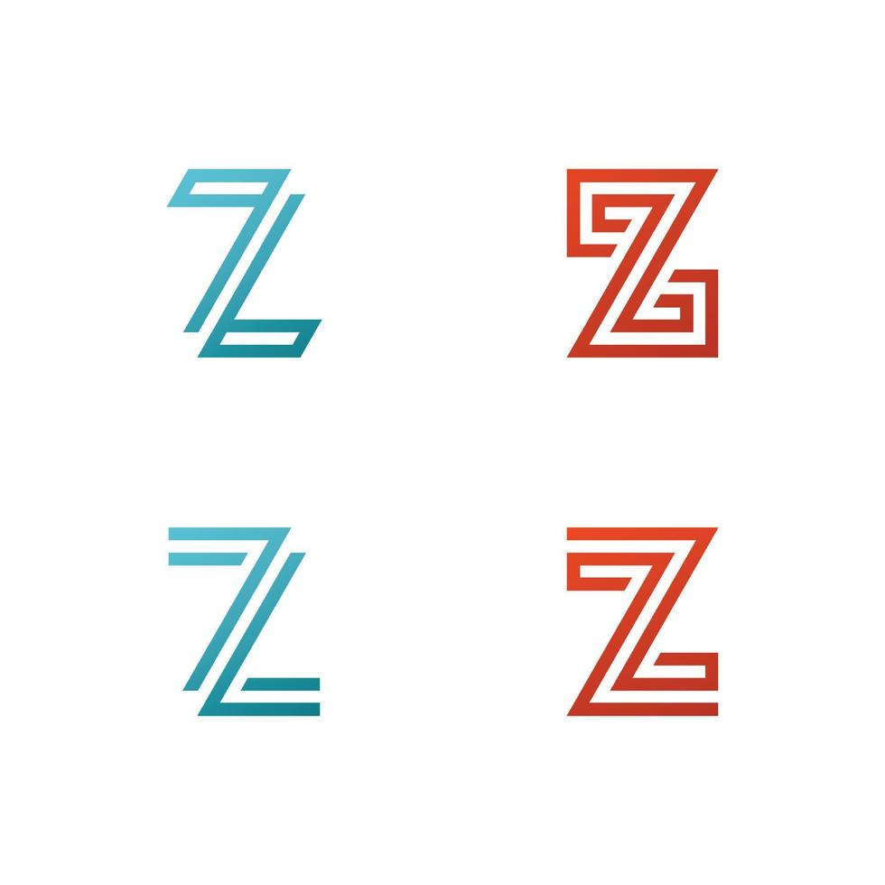 plantilla de vector de logotipo de letra z. diseño de logotipo inicial de letra z creativa