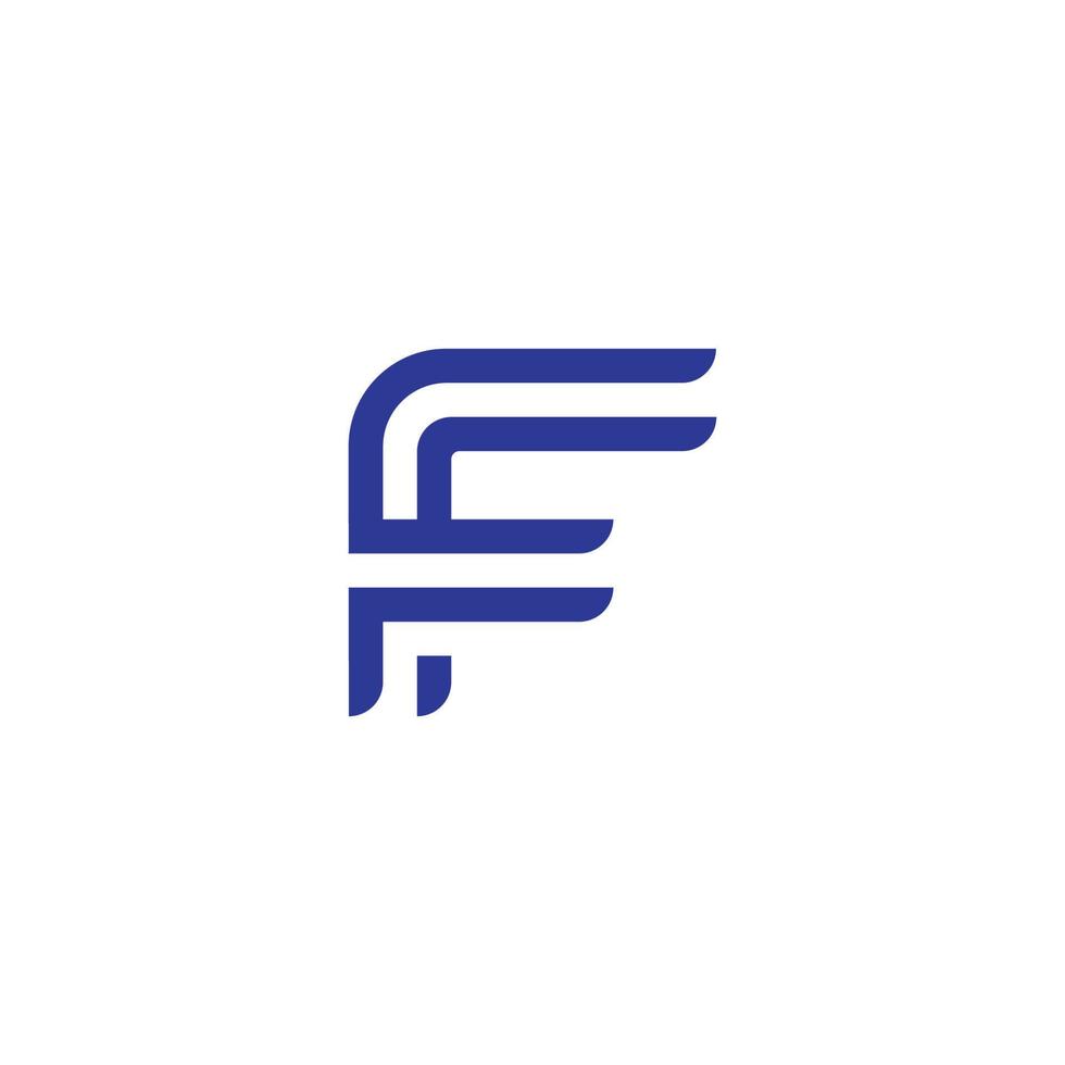 Letter F logo vector template elements