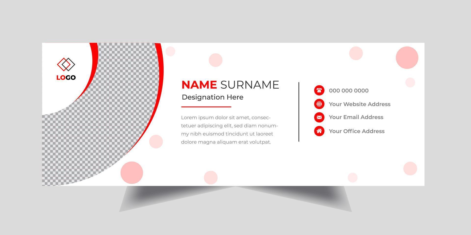 Corporate Business email signature Template Design vector