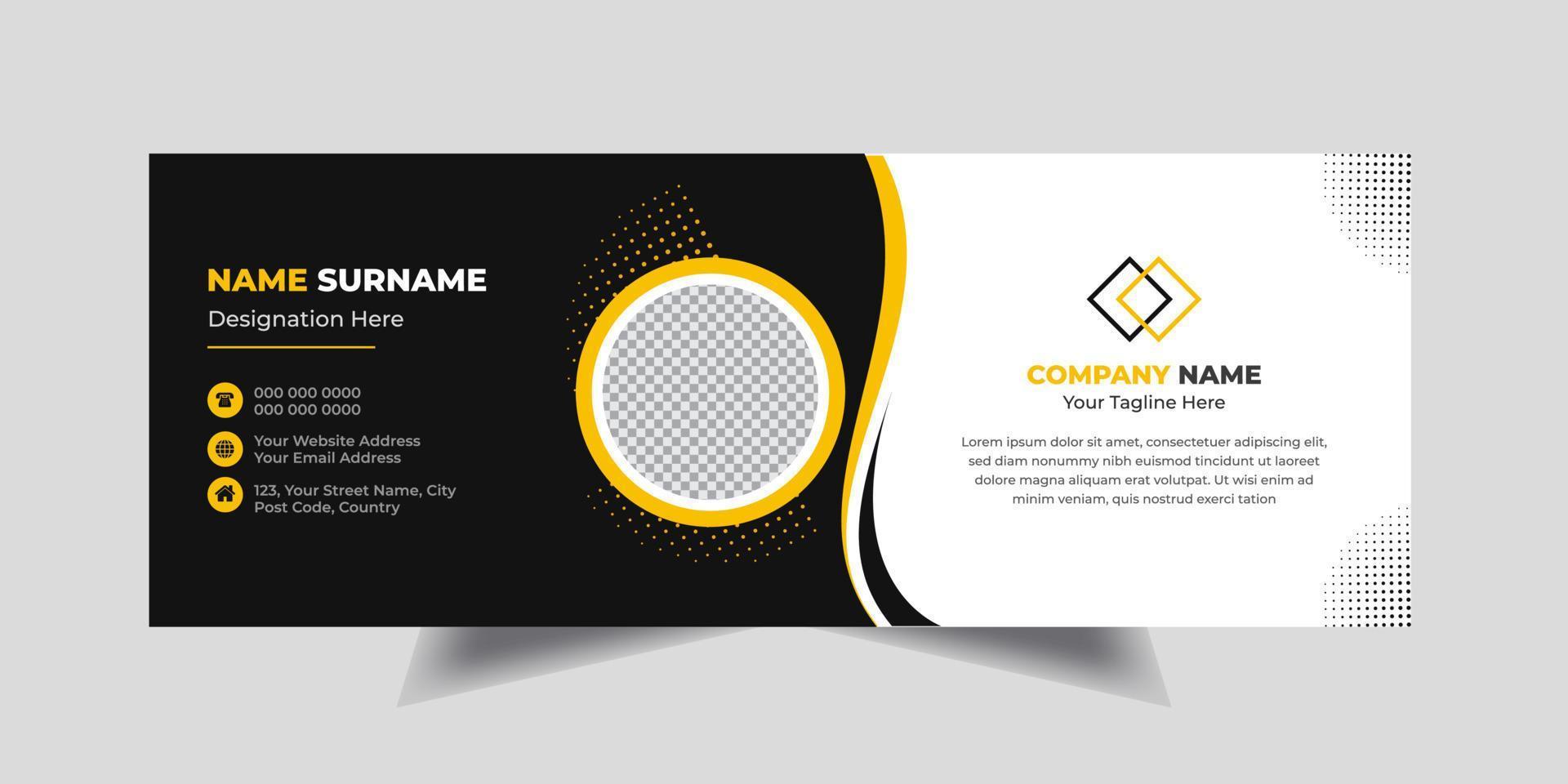 Corporate Business email signature Template Design vector