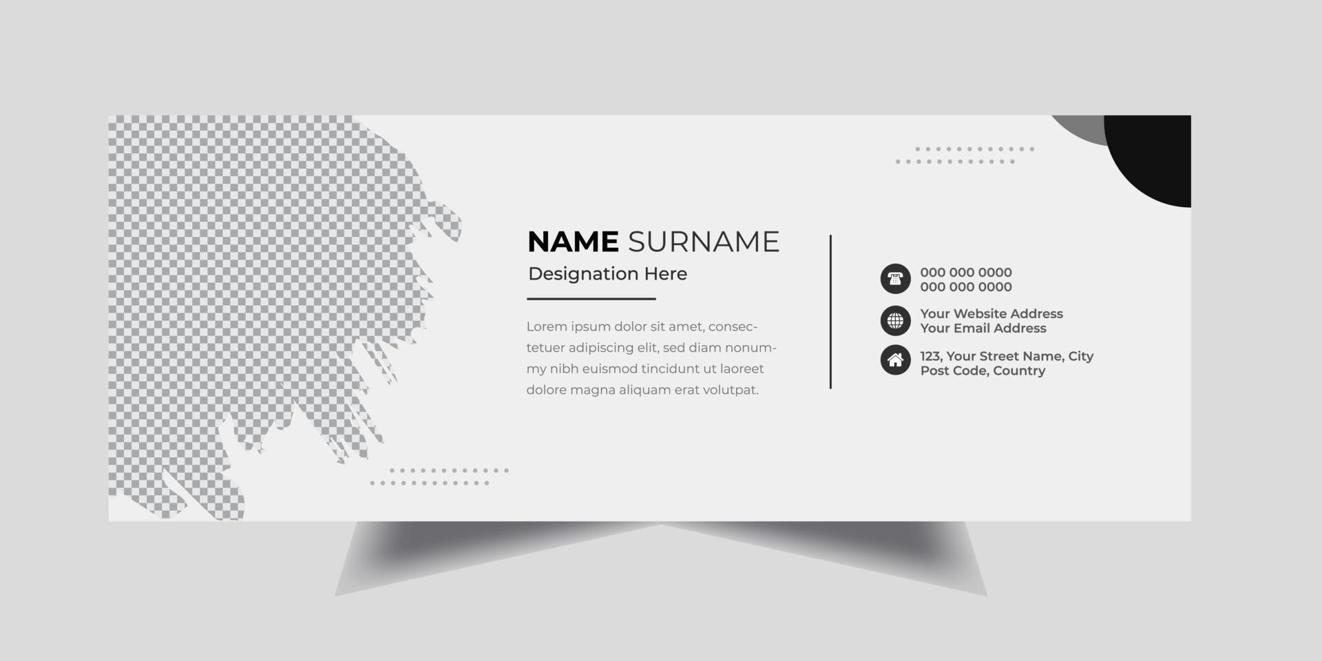 Corporate Business email signature Template Design vector