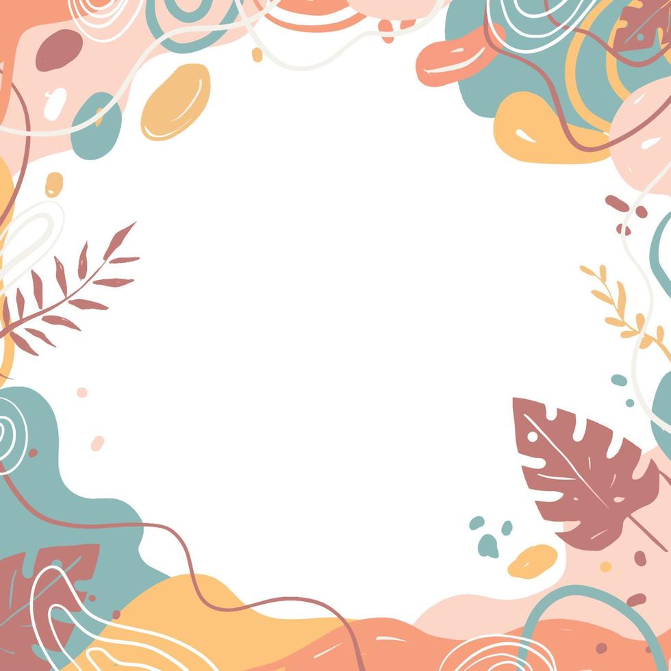 Aesthetic Frame Background for social media vector